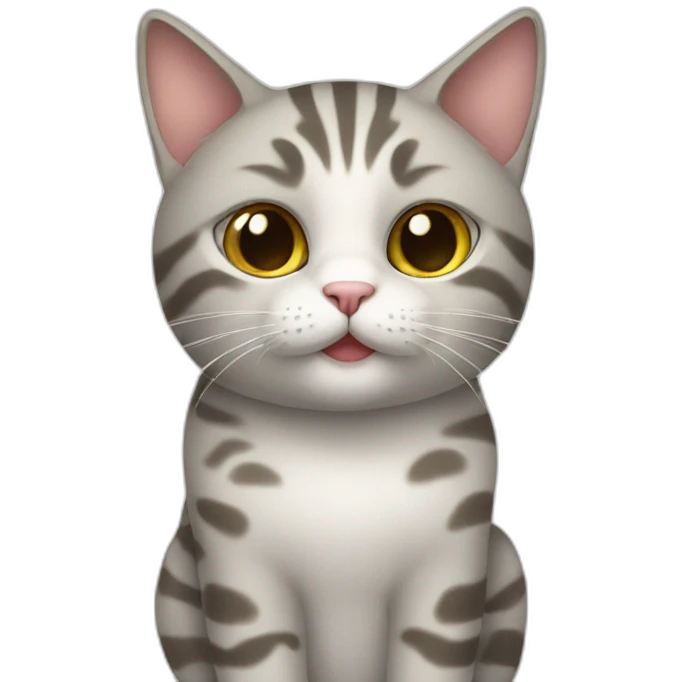 Cat with iPhone emoji