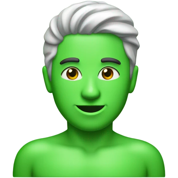 CREA UNA IMAGEN DE BAÑO PLASCTICO PORTATIL   COLOR  verde emoji