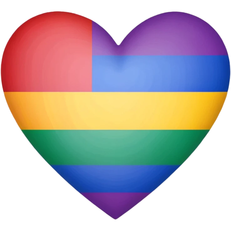 rainbow pride flag in heart shape emoji