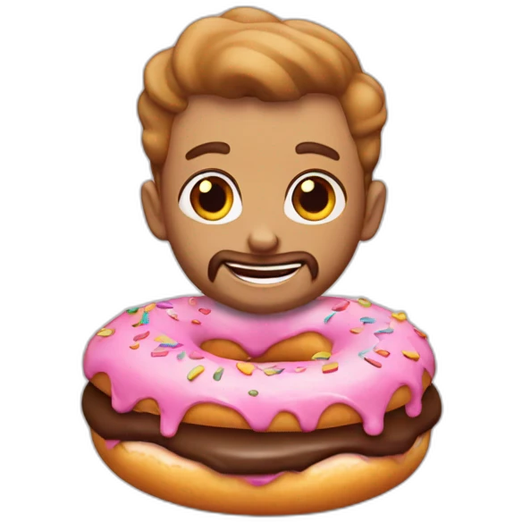 Billy avec un donuts  emoji