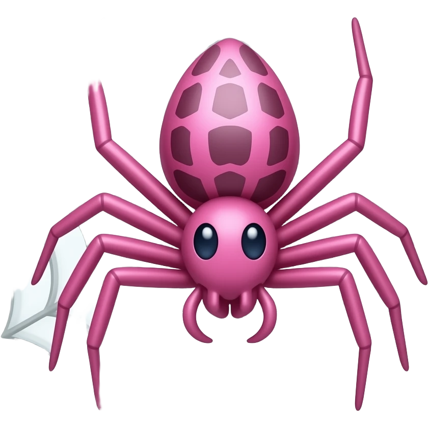 pink spider or spider web emoji
