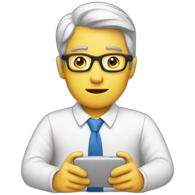 man watching on phone emoji