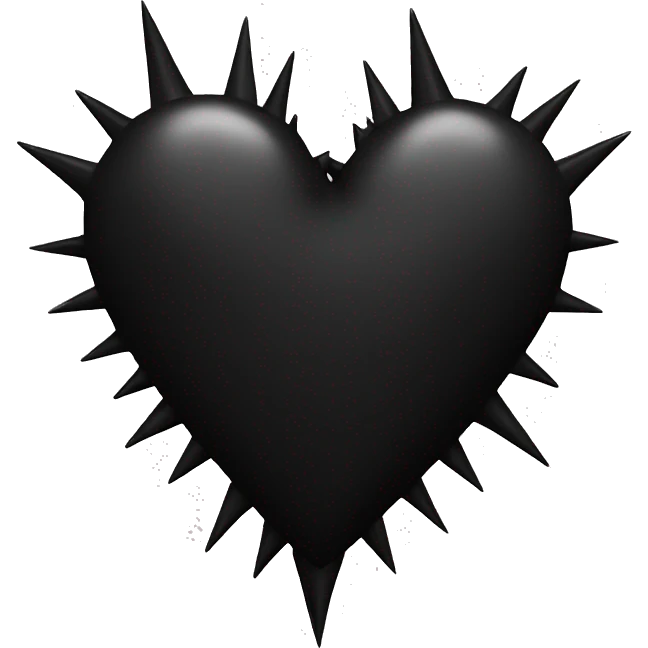 Black heart with spikes  emoji