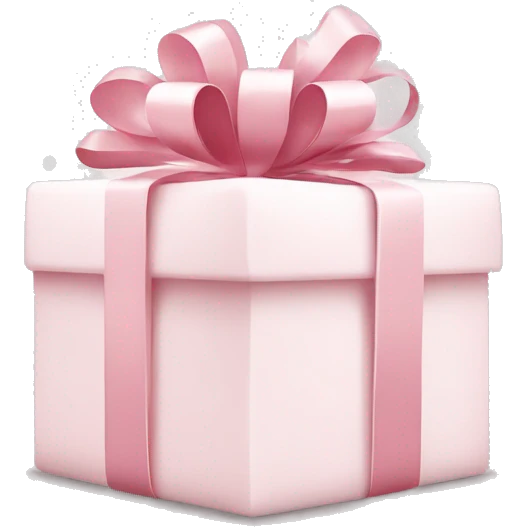 Light pink Christmas gifts under a white Christmas tree  emoji