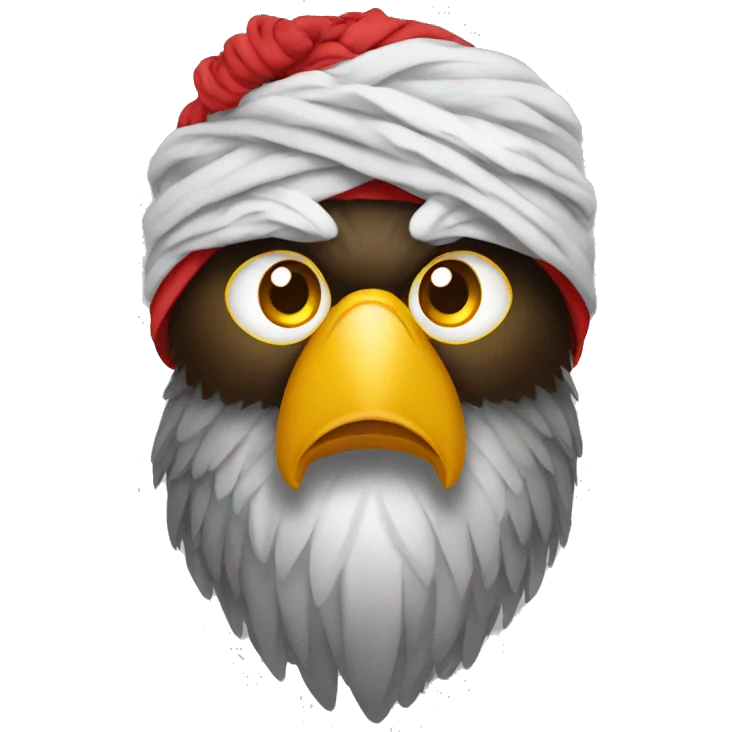 Eagle with an afghan turban emoji