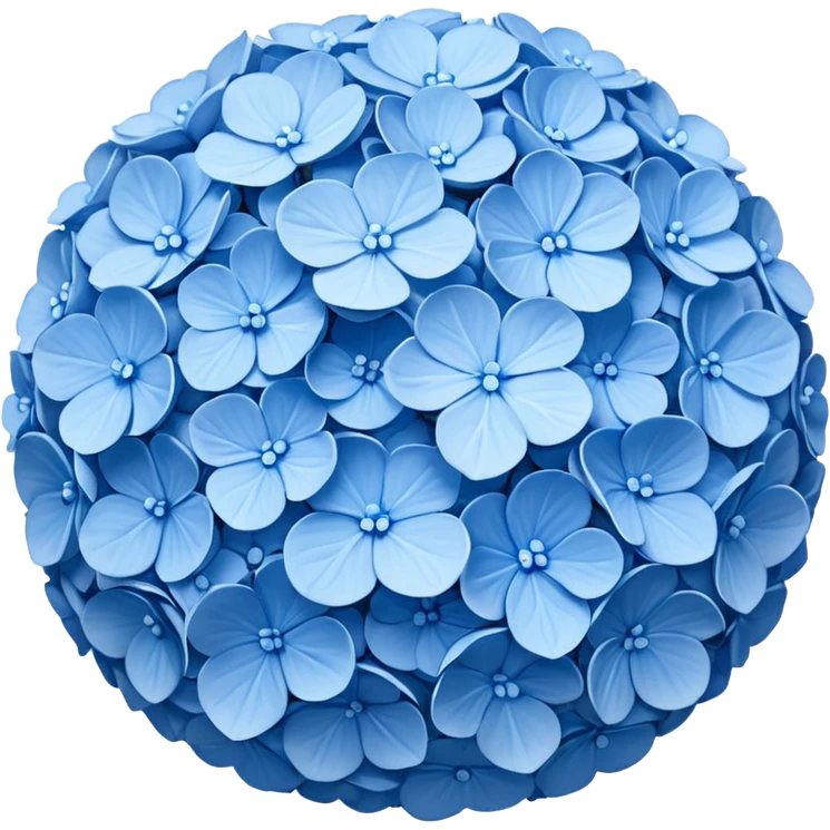 blue hydrangea  emoji