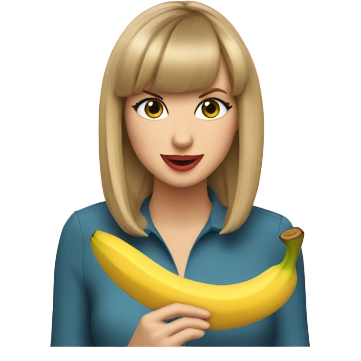 Banana getting peeled by Taylor swift emoji