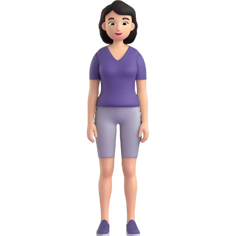 confident adult woman with minimal clothing, tasteful emoji