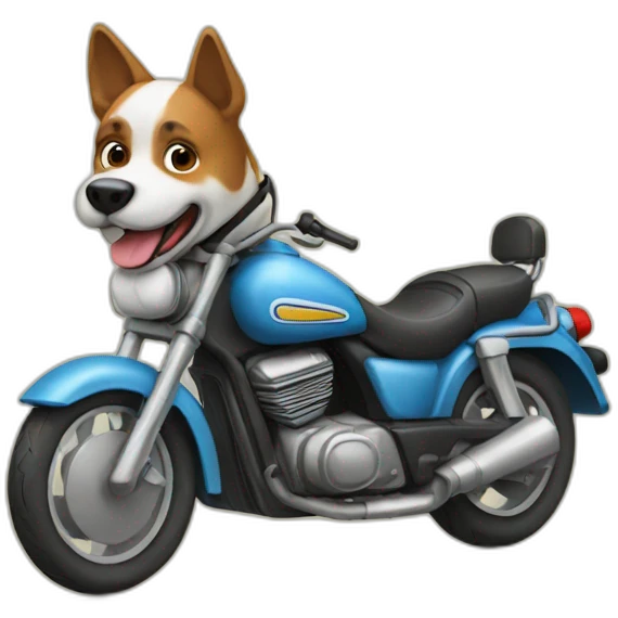 Chien en moto emoji