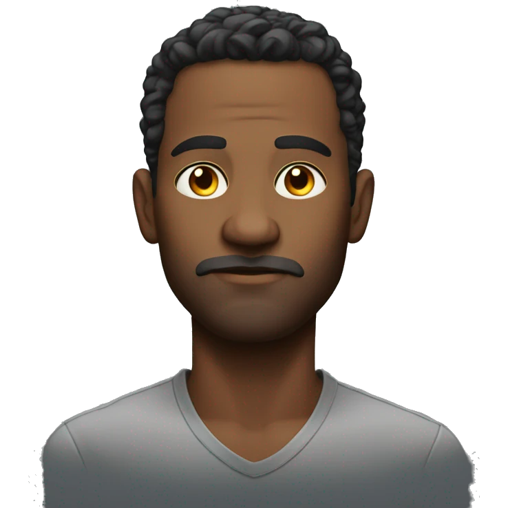 Serious Realistic guy emoji