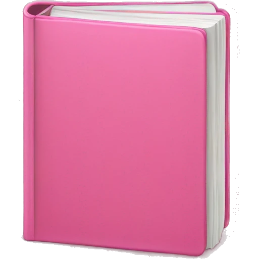 handbook with pink cover emoji
