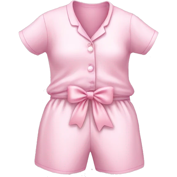 light pink bow pajamas emoji