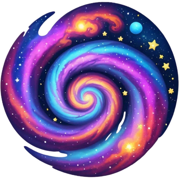 Galaxy with space around it emoji