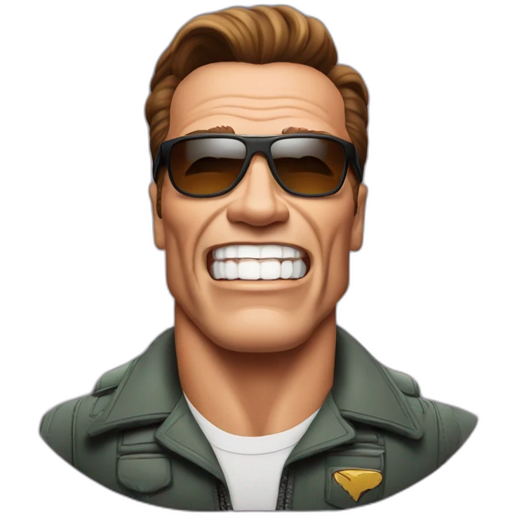 Arnold Schwarzenegger in a plane emoji