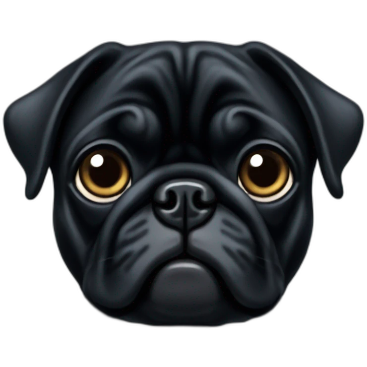 black pug emoji