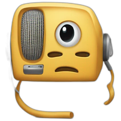 Chat qui écoute la radio emoji