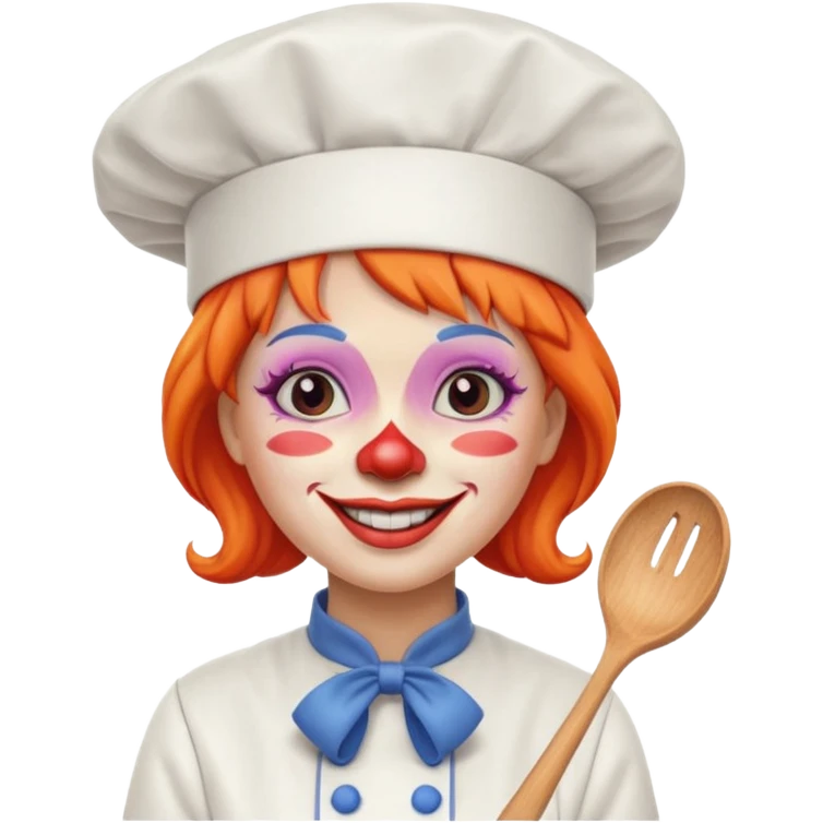 woman clown chef emoji