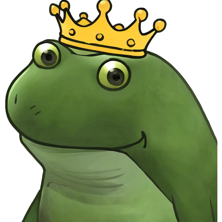 Frog with crown emoji