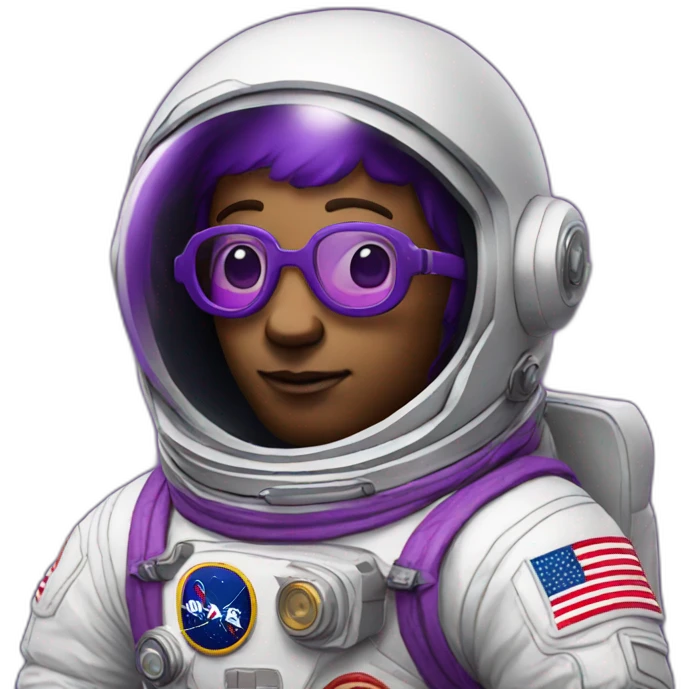 astronaut with purple glasses emoji