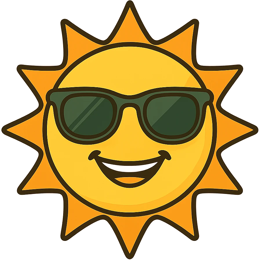 smiling sun with sunglasses emoji