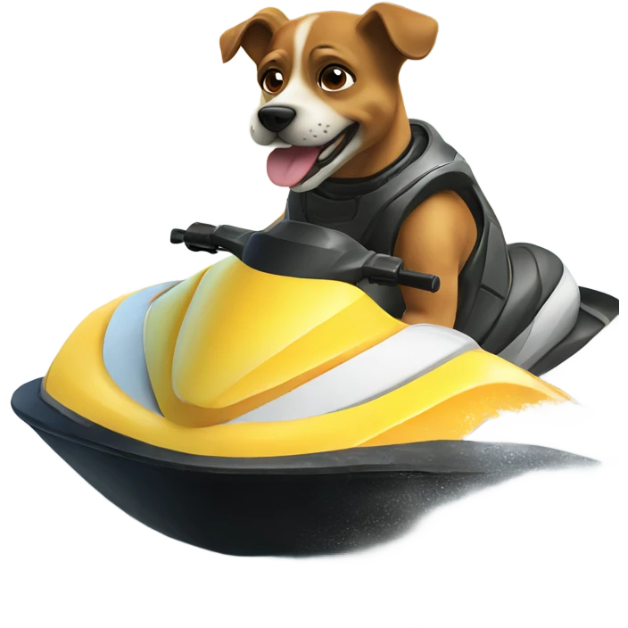 perro en jet ski emoji