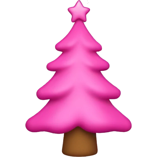Pink Christmas tree  emoji