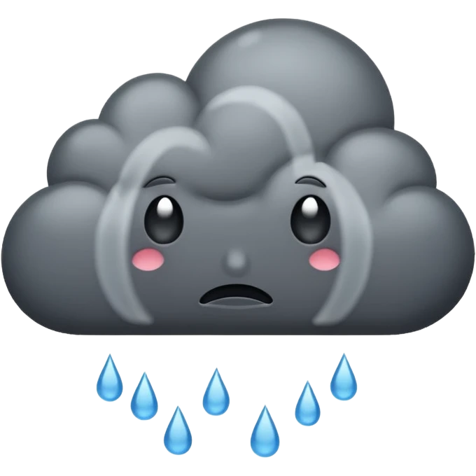 a sad storm cloud emoji