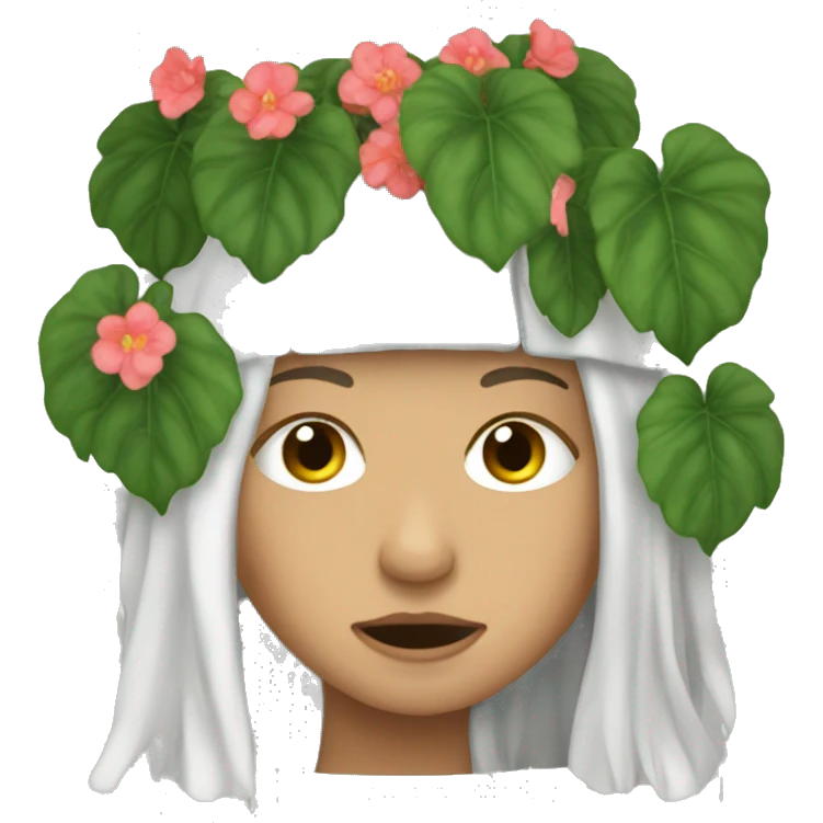 Weeping begonia emoji
