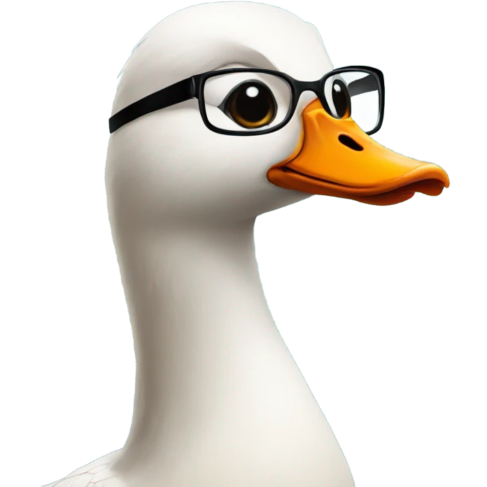 goose wearing cool glasses emoji