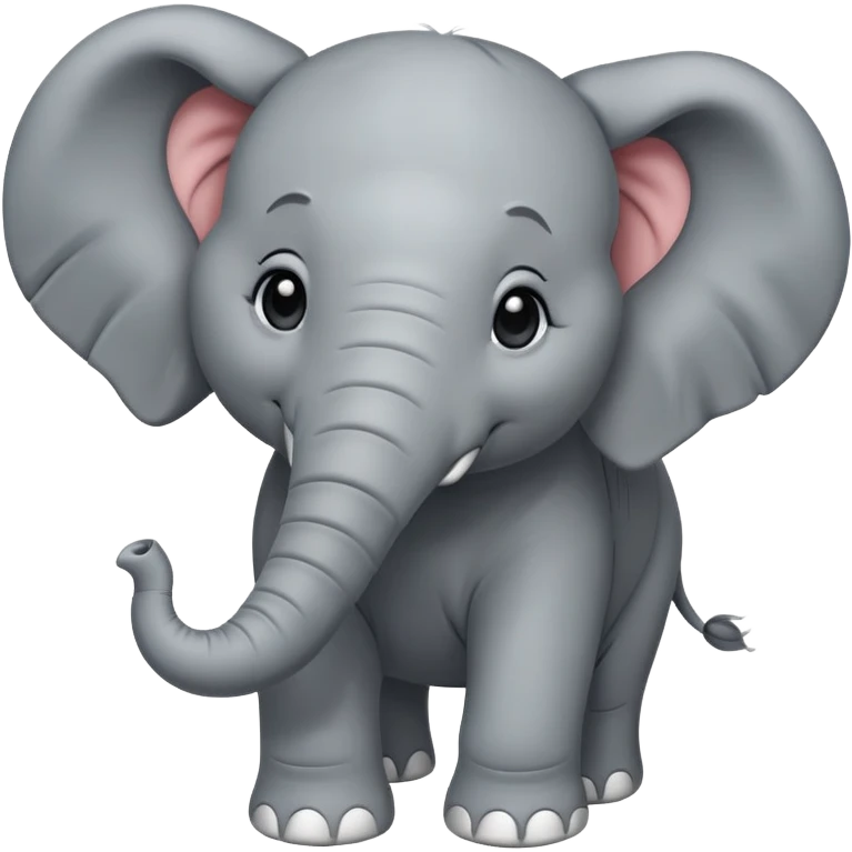 cute elephant with trunk emoji