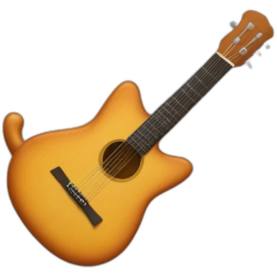 Guitar play cat emoji