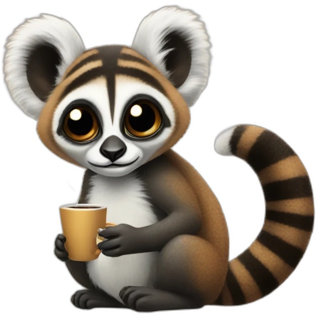 lemur-coffee emoji
