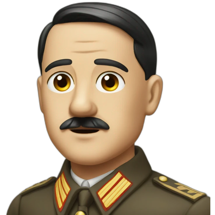 Hitler when the world war 2 without hat emoji