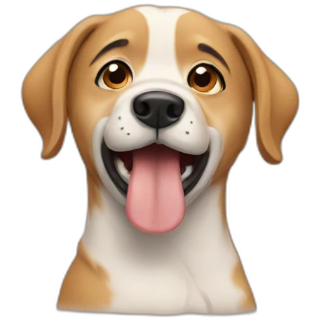 A dog cry emoji