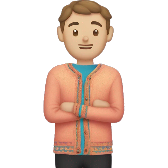 Folklor cardigan with stars on the elbows emoji