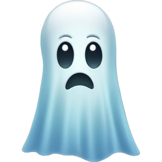 simple emoji ghost using phone emoji