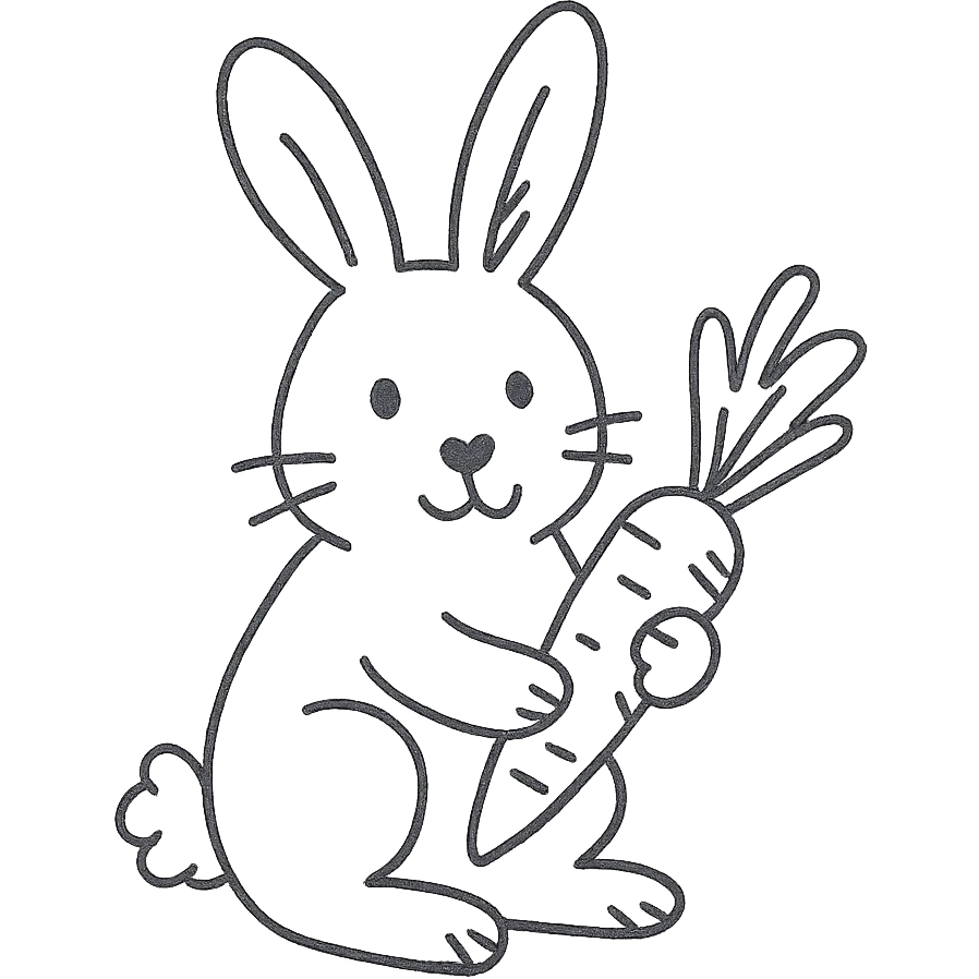 rabbit with a carrot emoji