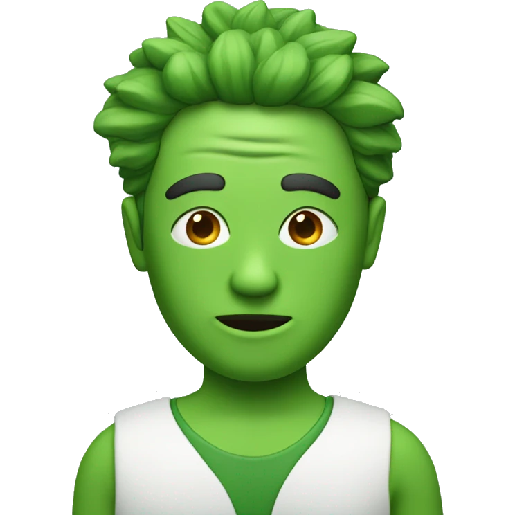 Green man therapist emoji