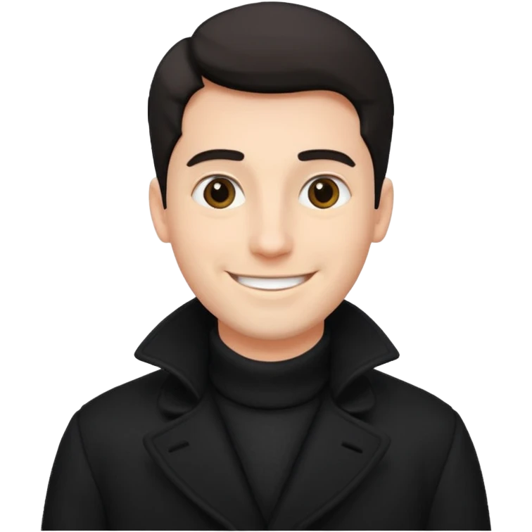 whiteman smile in blackcoat emoji