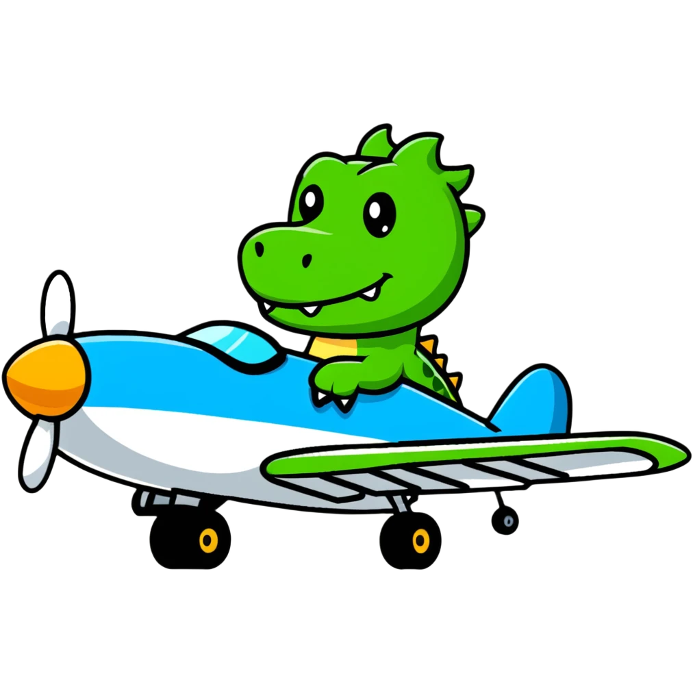 Cocodrilo avión emoji