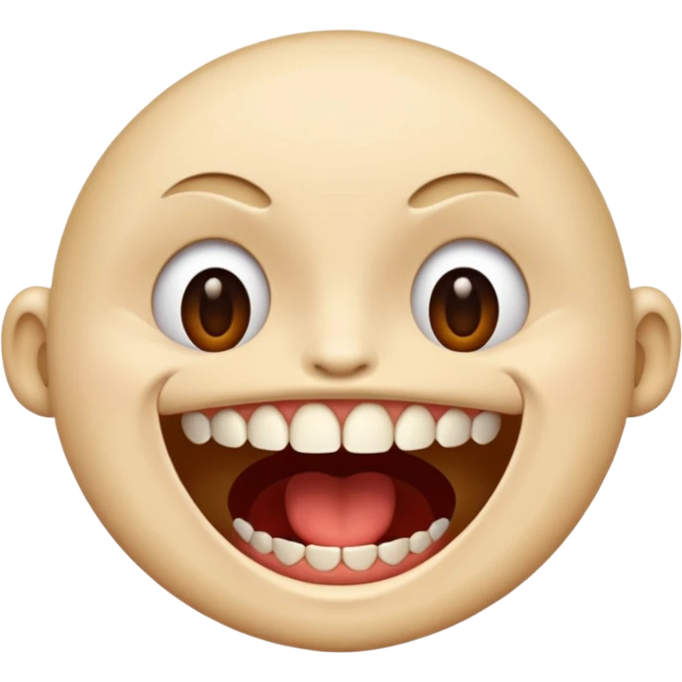 😂😮 mische die zwei emojis (von apple) so das bis auf dem mund alles so ist wie beim ersten und der mund ist wie der zweite emoji