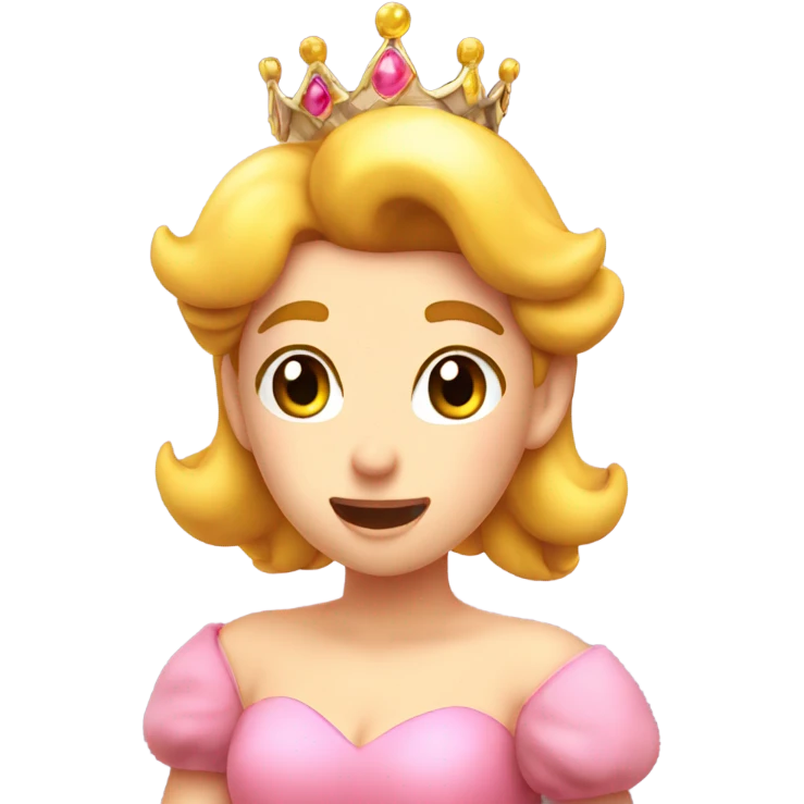 Princess Peach sweating emoji