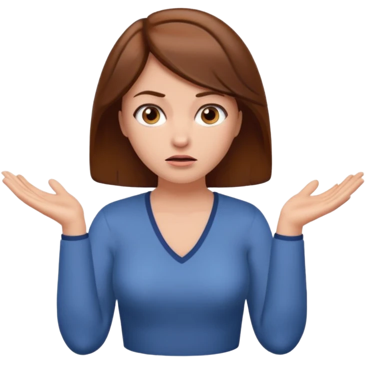 emoji of a shrugging woman that doesn't care emoji