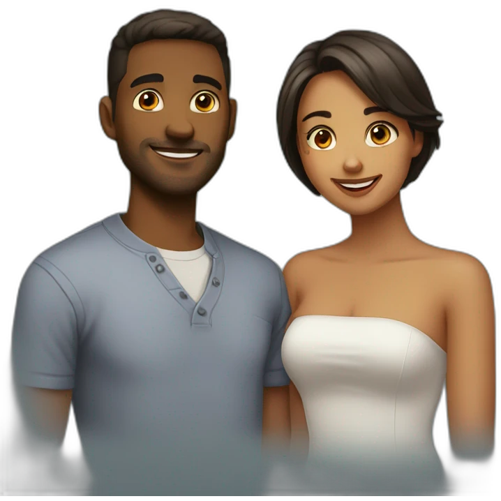 Deux couples emoji