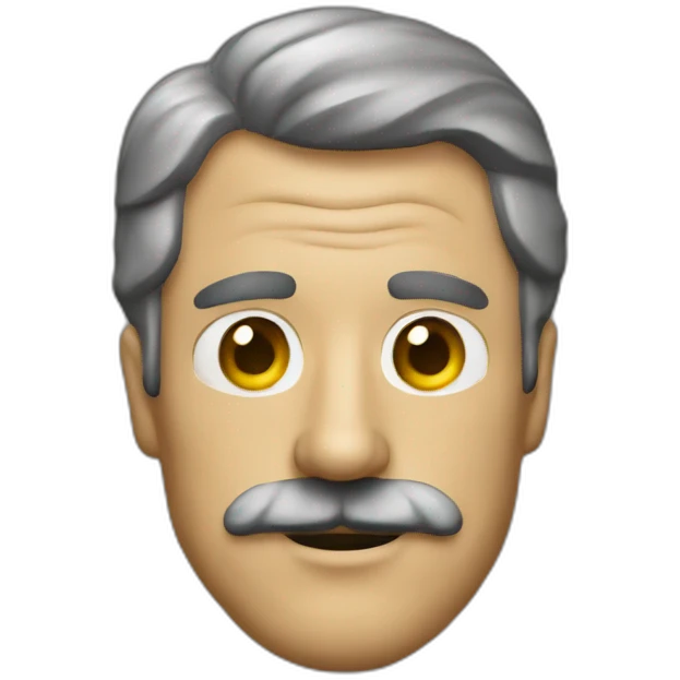 man with hot eye and rollie fingers mustache emoji