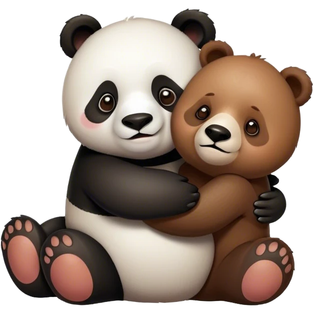 panda hugging a bear emoji
