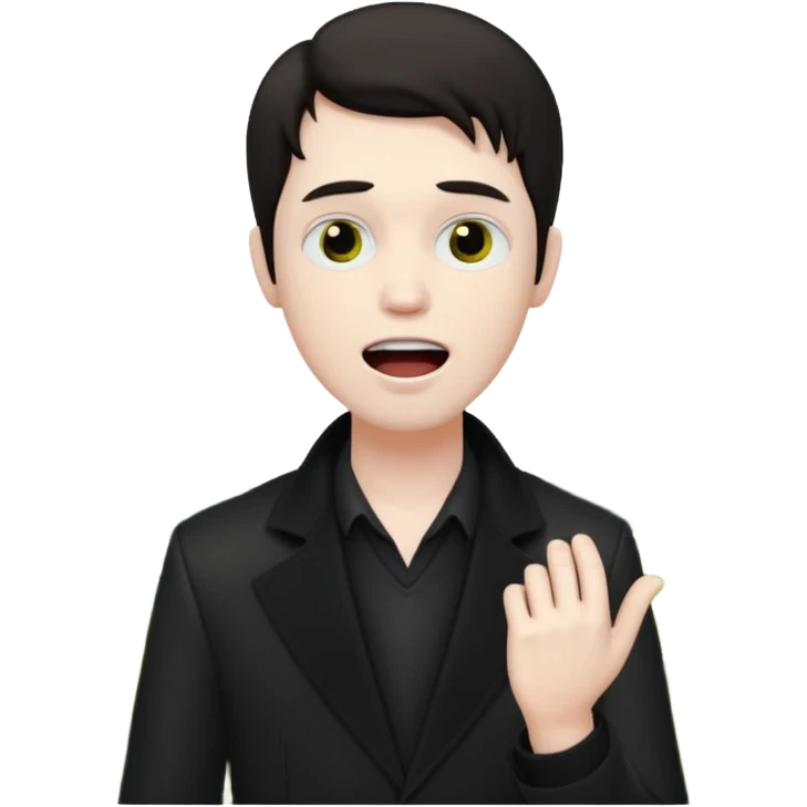 Man singing in cemetery  emoji