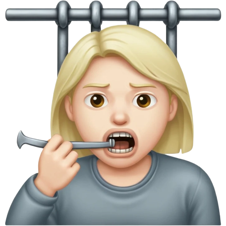 Gnawing at the iron bars of my enclosure  emoji