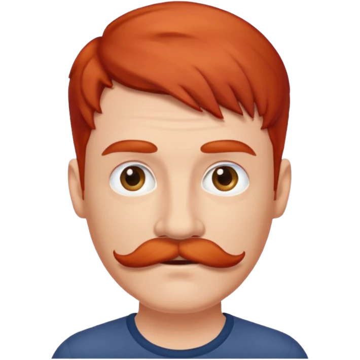 red haired guy with moustache emoji