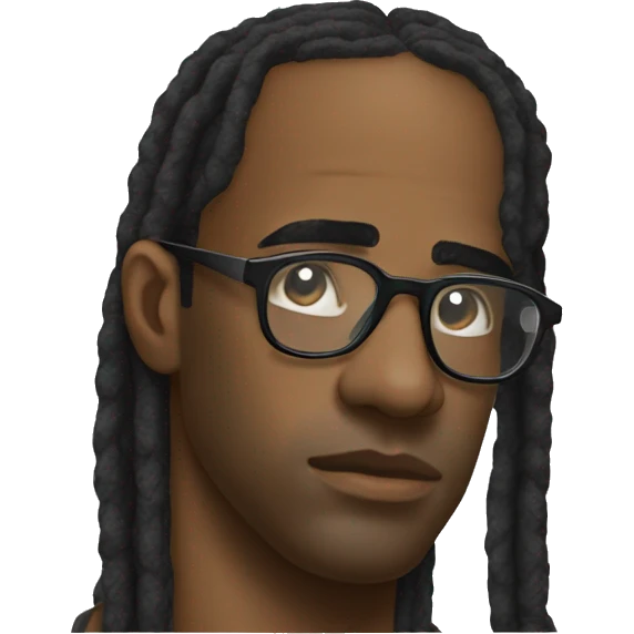 Travis Scott right side view wear glasses emoji